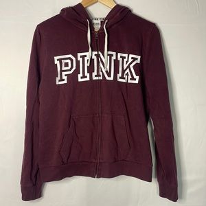 Pink brand zip up sweatshirt
